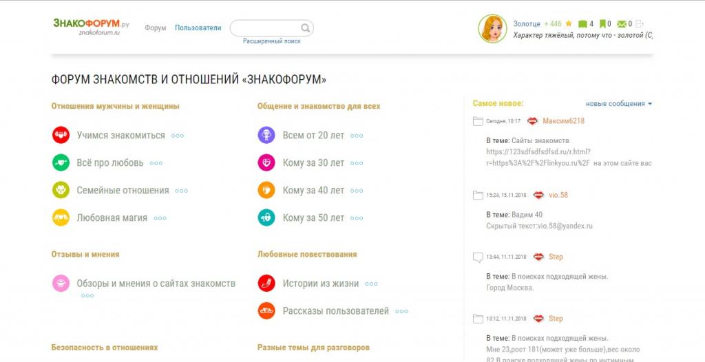 Отзыв на Сайт znakoforum.ru