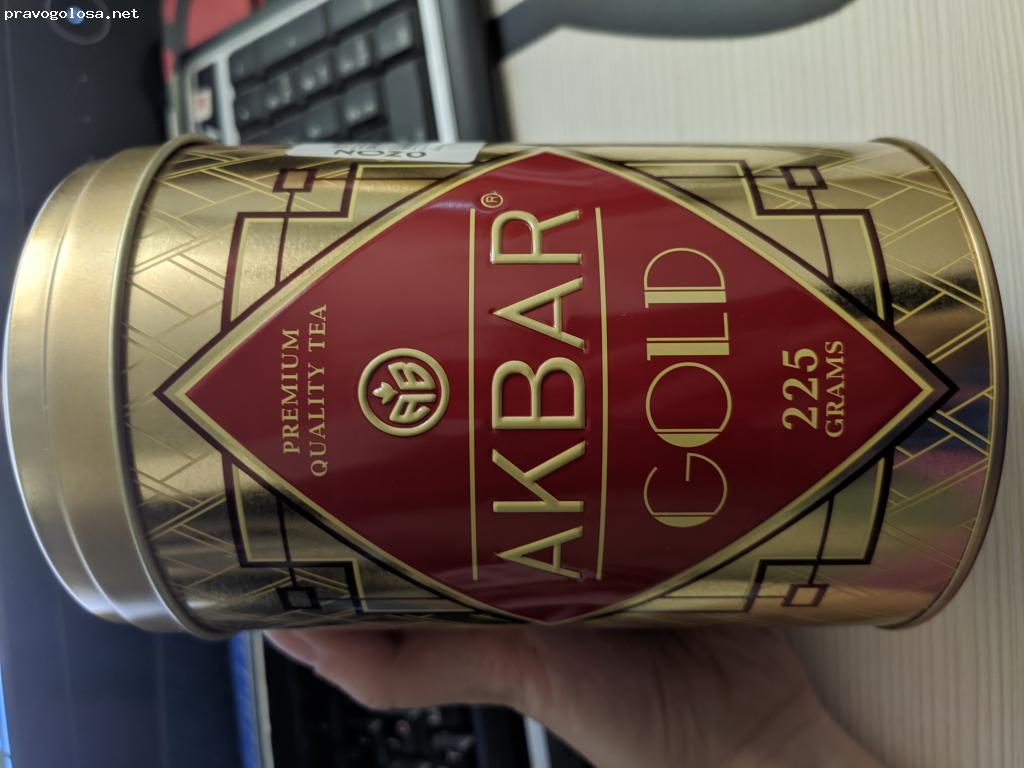 Отзыв на Черный чай Akbar Gold среднелистовой банка 225 г