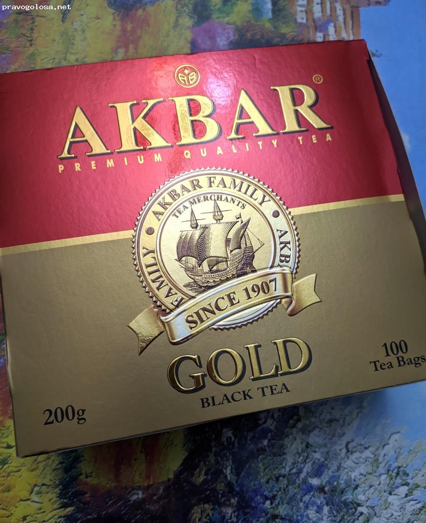Отзыв на Чай черный Akbar Gold "Красно-золотой", 100 пак