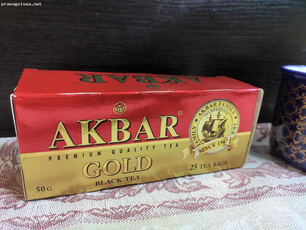 Отзыв на Чай черный Akbar Gold "Красно-золотой" серии, 25 пак