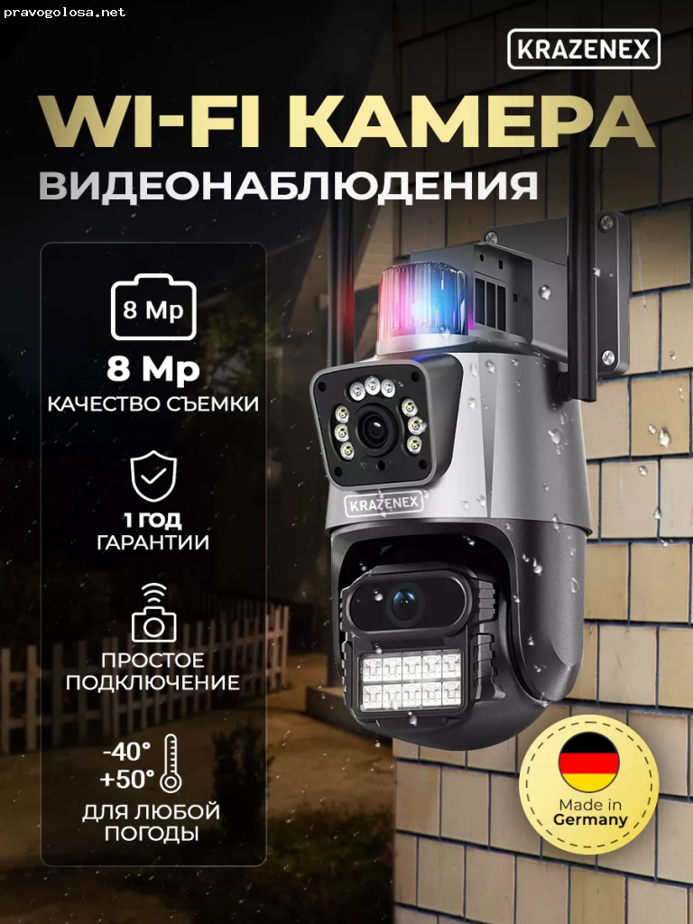 Отзыв на Камера видеонаблюдения WiFi уличная 8 мегапикселей