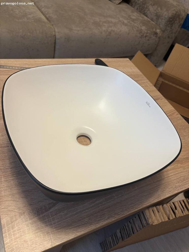 Отзыв на Wellsee Накладная черно-белая раковина в ванную Ground Breaking 337704000