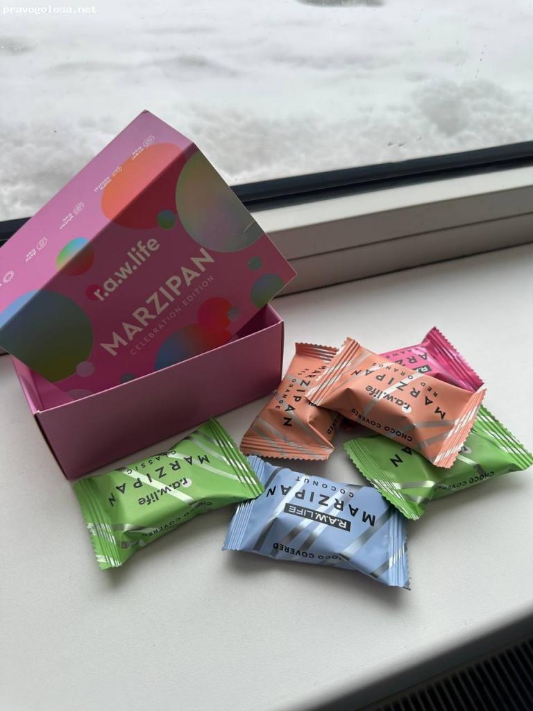 Отзыв на Подарочный набор из 6 вкусов марципана r.a.w. life