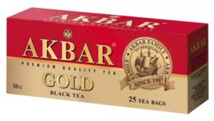 Чай черный Akbar Gold (красно-золотой) 25 пак