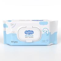 Салфетки влажные детские Wet Wipes Bebble 64 pcs с клипом-крышкой 0+