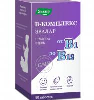 Комплекс витаминов группы В для поддержания нервной системы "В-комплекс от В1 до В12" Эвалар